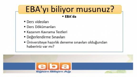 İlçe Milli Eğitim Müdürü Mehmet ŞİRİKÇİ´den EBA Tanıtım Kartı