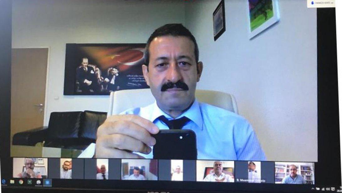  İlçe Milli Eğitim Müdürümüz Mehmet ŞİRİKÇİ başkanlığında EBA destek noktaları ve Covid-19 konulu telekonferans yapıldı
