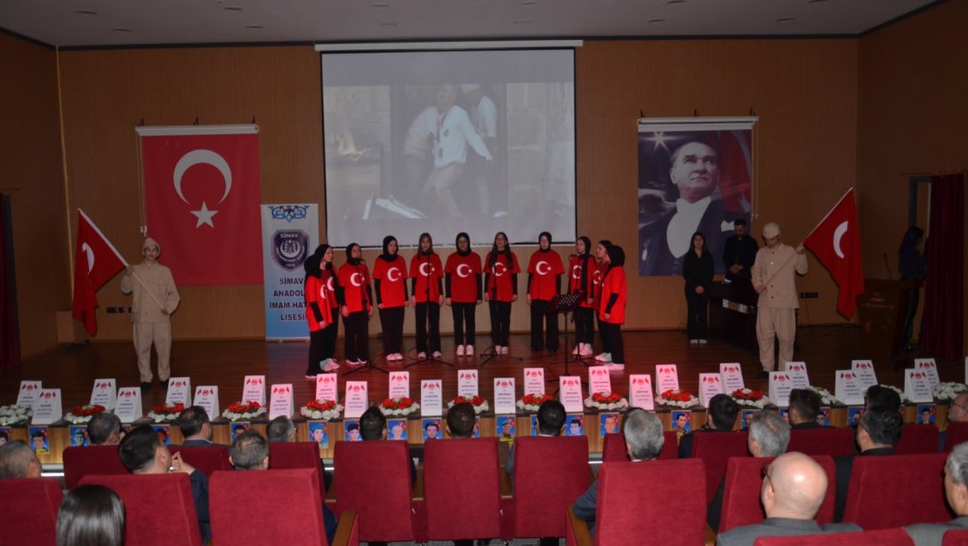 18 Mart Çanakkale Zaferi ve Şehitleri Anma Günü Programı düzenlendi.